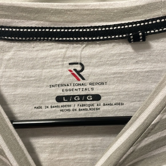 International Report Essentials casual Striped Short Sleeved crew Neck T Shirt - Picture 3 of 4